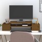 vidaXL Soporte de monitor madera maciza pino marrón miel 70x27,5x15 cm vidaXL Soporte de monitor madera maciza pino marrón miel 70x27,5x15 cm