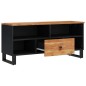 vidaXL Mueble de TV madera acacia y madera contrachapada 100x33x46 cm vidaXL Mueble de TV madera acacia y madera contrachapada 100x33x46 cm
