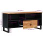 vidaXL Mueble de TV madera acacia y madera contrachapada 100x33x46 cm vidaXL Mueble de TV madera acacia y madera contrachapada 100x33x46 cm