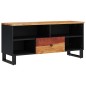 vidaXL Mueble de TV madera acacia y madera contrachapada 100x33x46 cm vidaXL Mueble de TV madera acacia y madera contrachapada 100x33x46 cm