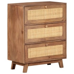 vidaXL Aparador de madera maciza de mango 61x35x76 cm
