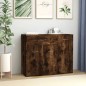 vidaXL Aparador madera contrachapada color roble ahumado 88x30x70 cm