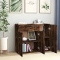 vidaXL Aparador madera contrachapada color roble ahumado 88x30x70 cm