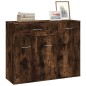 vidaXL Aparador madera contrachapada color roble ahumado 88x30x70 cm