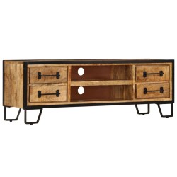 vidaXL Mueble para la TV con cajones madera mango maciza 120x30x40 cm 