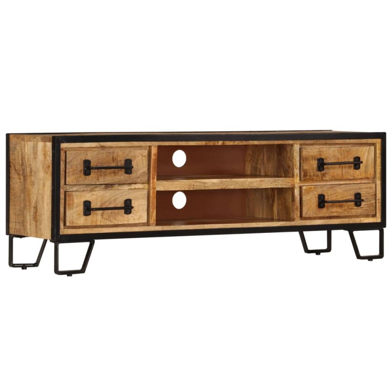 vidaXL Mueble para la TV con cajones madera mango maciza 120x30x40 cm 