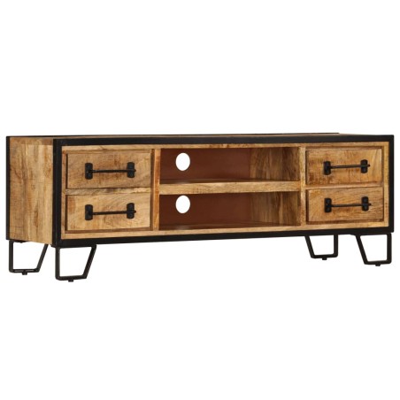 vidaXL Mueble para la TV con cajones madera mango maciza 120x30x40 cm 