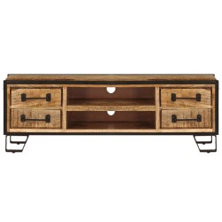 vidaXL Mueble para la TV con cajones madera mango maciza 120x30x40 cm 