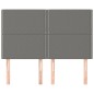 vidaXL Cabeceros 4 unidades tela gris oscuro 72x5x78/88 cm