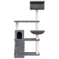 vidaXL Rascador para gatos con postes de sisal gris oscuro 131 cm vidaXL Rascador para gatos con postes de sisal gris oscuro 131 cm