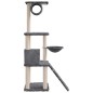 vidaXL Rascador para gatos con postes de sisal gris oscuro 131 cm vidaXL Rascador para gatos con postes de sisal gris oscuro 131 cm