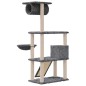 vidaXL Rascador para gatos con postes de sisal gris oscuro 131 cm vidaXL Rascador para gatos con postes de sisal gris oscuro 131 cm