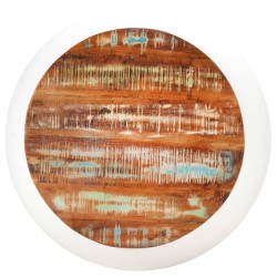 vidaXL Mesa de centro madera maciza reciclada blanca 68x68x30 cm