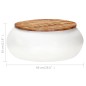 vidaXL Mesa de centro madera maciza reciclada blanca 68x68x30 cm vidaXL Mesa de centro madera maciza reciclada blanca 68x68x30 cm