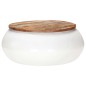 vidaXL Mesa de centro madera maciza reciclada blanca 68x68x30 cm vidaXL Mesa de centro madera maciza reciclada blanca 68x68x30 cm
