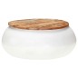 vidaXL Mesa de centro madera maciza reciclada blanca 68x68x30 cm vidaXL Mesa de centro madera maciza reciclada blanca 68x68x30 cm