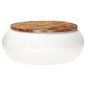vidaXL Mesa de centro madera maciza reciclada blanca 68x68x30 cm vidaXL Mesa de centro madera maciza reciclada blanca 68x68x30 cm