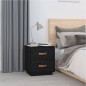 vidaXL Mesitas de noche 2 uds madera maciza de pino negro 40x34x45 cm vidaXL Mesitas de noche 2 uds madera maciza de pino negro 40x34x45 cm