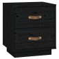 vidaXL Mesitas de noche 2 uds madera maciza de pino negro 40x34x45 cm vidaXL Mesitas de noche 2 uds madera maciza de pino negro 40x34x45 cm