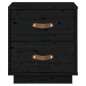 vidaXL Mesitas de noche 2 uds madera maciza de pino negro 40x34x45 cm vidaXL Mesitas de noche 2 uds madera maciza de pino negro 40x34x45 cm