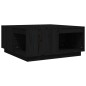 vidaXL Mesa de centro de madera maciza de pino negro 80x81x36,5 cm