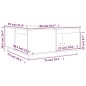 vidaXL Mesa de centro de madera maciza de pino negro 80x81x36,5 cm
