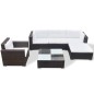 vidaXL Set muebles de jardín 6 piezas y cojines ratán sintético marrón vidaXL Set muebles de jardín 6 piezas y cojines ratán sintético marrón