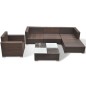 vidaXL Set muebles de jardín 6 piezas y cojines ratán sintético marrón vidaXL Set muebles de jardín 6 piezas y cojines ratán sintético marrón