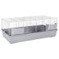 vidaXL Jaula de animales pequeños polipropileno metal gris 118x59x46cm vidaXL Jaula de animales pequeños polipropileno metal gris 118x59x46cm