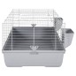 vidaXL Jaula de animales pequeños polipropileno metal gris 118x59x46cm vidaXL Jaula de animales pequeños polipropileno metal gris 118x59x46cm