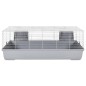 vidaXL Jaula de animales pequeños polipropileno metal gris 118x59x46cm vidaXL Jaula de animales pequeños polipropileno metal gris 118x59x46cm