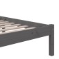vidaXL Estructura de cama de madera maciza gris 140x190 cm