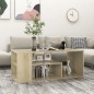 vidaXL Mesa de centro madera contrachapada roble Sonoma 100x50x40 cm vidaXL Mesa de centro madera contrachapada roble Sonoma 100x50x40 cm