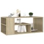 vidaXL Mesa de centro madera contrachapada roble Sonoma 100x50x40 cm vidaXL Mesa de centro madera contrachapada roble Sonoma 100x50x40 cm