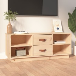 vidaXL Mueble de TV de madera maciza de pino 100x34x40 cm