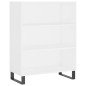 vidaXL Estantería madera de ingeniería blanco 69,5x32,5x90 cm vidaXL Estantería madera de ingeniería blanco 69,5x32,5x90 cm