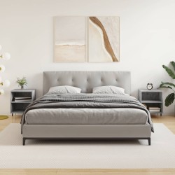 vidaXL Mesitas de noche 2 uds madera gris hormigón 40x30x50 cm