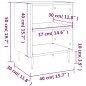 vidaXL Mesitas de noche 2 uds madera gris hormigón 40x30x50 cm