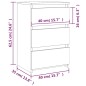 vidaXL Mesita de noche madera contrachapada gris Sonoma 40x35x62,5 cm vidaXL Mesita de noche madera contrachapada gris Sonoma 40x35x62,5 cm