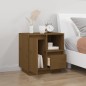 vidaXL Mesita de noche madera maciza de pino marrón miel 50x34x50 cm vidaXL Mesita de noche madera maciza de pino marrón miel 50x34x50 cm