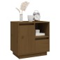 vidaXL Mesita de noche madera maciza de pino marrón miel 50x34x50 cm vidaXL Mesita de noche madera maciza de pino marrón miel 50x34x50 cm