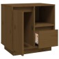 vidaXL Mesita de noche madera maciza de pino marrón miel 50x34x50 cm vidaXL Mesita de noche madera maciza de pino marrón miel 50x34x50 cm