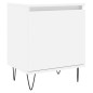 vidaXL Mesita de noche madera de ingeniería blancp 40x30x50 cm vidaXL Mesita de noche madera de ingeniería blancp 40x30x50 cm