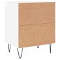 vidaXL Mesita de noche madera de ingeniería blancp 40x30x50 cm vidaXL Mesita de noche madera de ingeniería blancp 40x30x50 cm