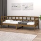 vidaXL Sofá cama madera maciza de pino marrón miel 80x200 cm