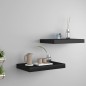 vidaXL Estantes flotantes de pared 2 uds MDF negro 40x23x3,8 cm vidaXL Estantes flotantes de pared 2 uds MDF negro 40x23x3,8 cm