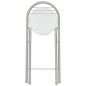 vidaXL Mesa y taburetes de cocina y estantes de madera y acero blanco vidaXL Mesa y taburetes de cocina y estantes de madera y acero blanco
