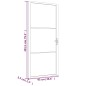 vidaXL Puerta interior de vidrio y aluminio negro mate 93x201,5 cm vidaXL Puerta interior de vidrio y aluminio negro mate 93x201,5 cm