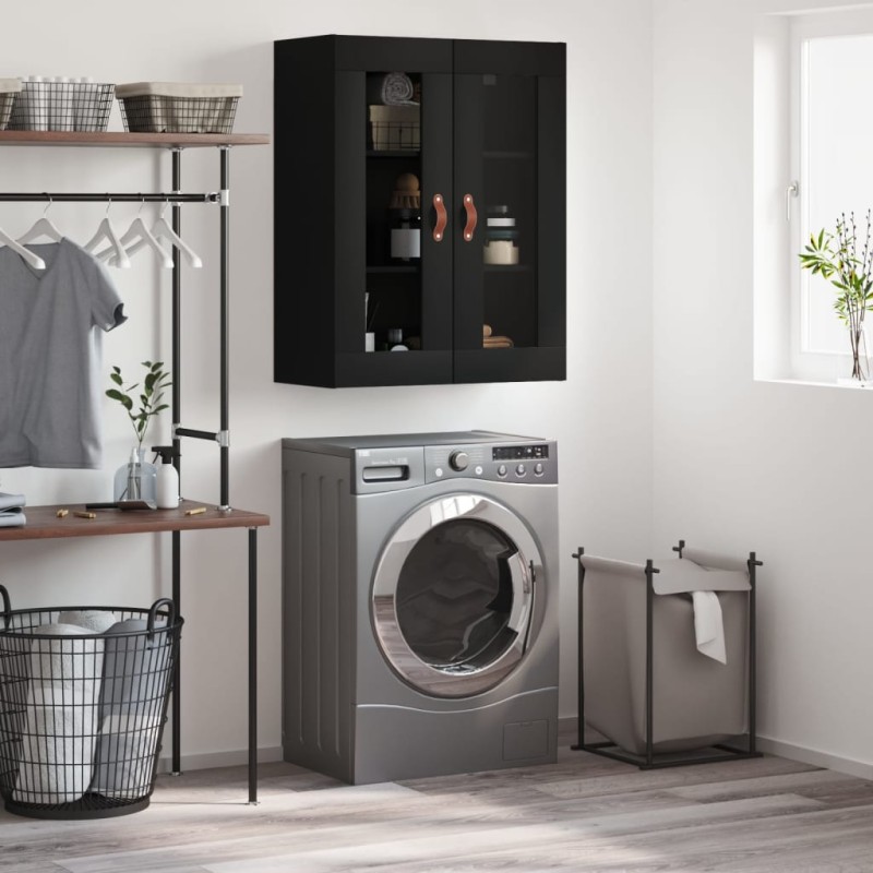 vidaXL Armario de pared negro 69,5x34x90 cm vidaXL Armario de pared negro 69,5x34x90 cm
