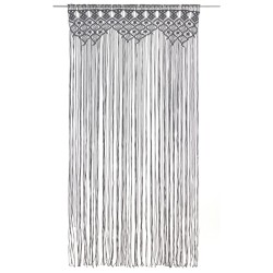 vidaXL Cortina de macramé algodón gris antracita 140x240 cm